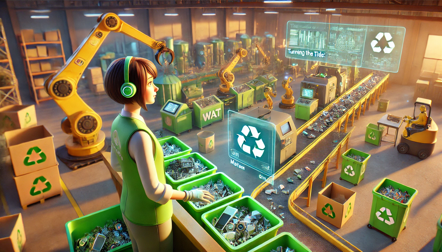 We Are Tech WAT Blog Article: The Impact of AI on E-Waste Generation: How Technology Can Contribute to a Greener Future. The Role of AI in Waste Management: Turning the Tide.